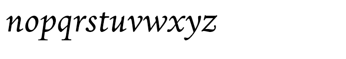 Dante eText Italic Font LOWERCASE