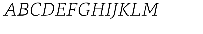 Danton ExtraLight Italic Font UPPERCASE