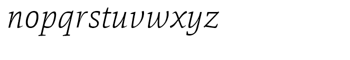 Danton ExtraLight Italic Font LOWERCASE