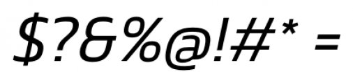 Danos Light Italic Font OTHER CHARS