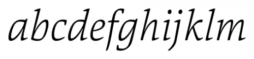 Danton Extra Light Italic Font LOWERCASE