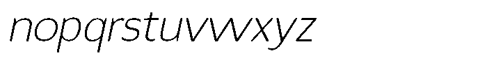 Dafe Ranst Thin Italic Font LOWERCASE