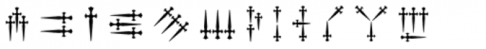 Daggers Alphabet Font LOWERCASE