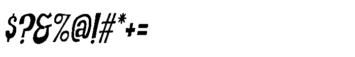 Dagnabbit Condensed Oblique Font OTHER CHARS