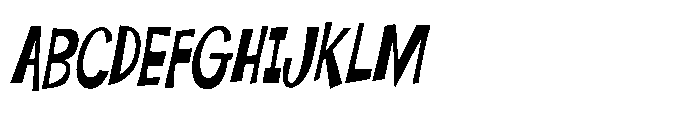 Dagnabbit Condensed Oblique Font UPPERCASE