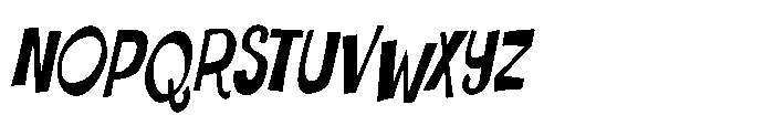 Dagnabbit Condensed Oblique Font UPPERCASE