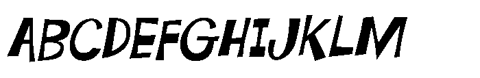 Dagnabbit Oblique Font UPPERCASE