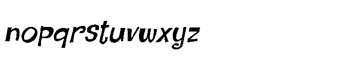 Dagnabbit Oblique Font LOWERCASE