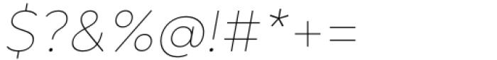 Daikon Thin Italic Font OTHER CHARS