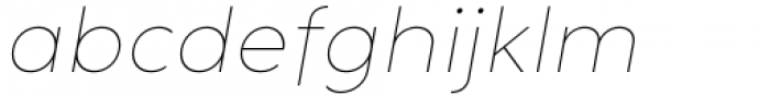 Daikon Thin Italic Font LOWERCASE