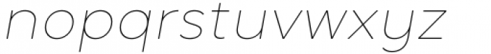 Daikon Thin Italic Font LOWERCASE