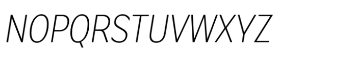 Daimito Condensed Thin Slanted Font UPPERCASE