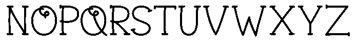 Dainty Hearts Font UPPERCASE