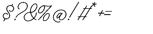 Daintyline Font OTHER CHARS