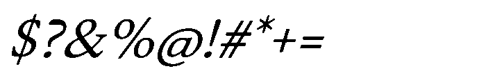 Daisler Italic Font OTHER CHARS