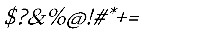 Daisler Light Italic Font OTHER CHARS