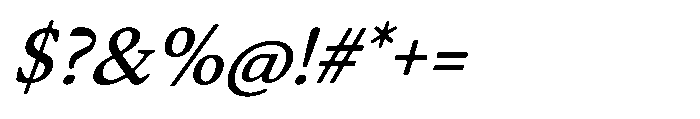 Daisler Medium Italic Font OTHER CHARS