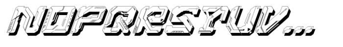Daisyogre Italic Mecha Shadow Font UPPERCASE