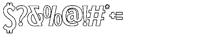 Daksine Outline Font OTHER CHARS