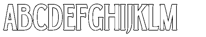 Daksine Outline Font UPPERCASE