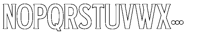 Daksine Outline Font UPPERCASE