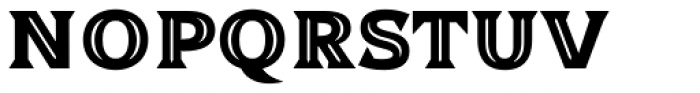 Dallas Print Shop Serif Inline Font UPPERCASE