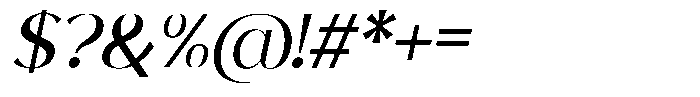 Dalnite Italic Font OTHER CHARS