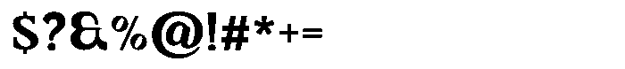 Dalore Bold Font OTHER CHARS