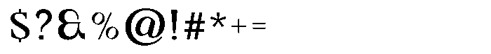 Dalore Thin Font OTHER CHARS