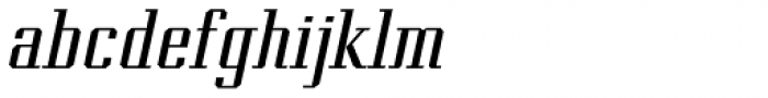 Damure Expanded Oblique Font LOWERCASE