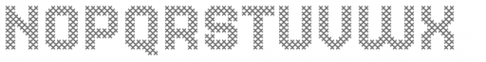 Dance Floor Cross Stitch Font LOWERCASE