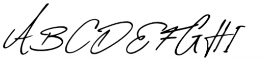 Daniels Signature Oblique Font UPPERCASE