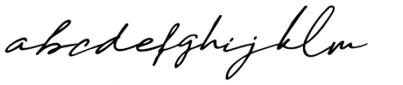 Daniels Signature Oblique Font LOWERCASE