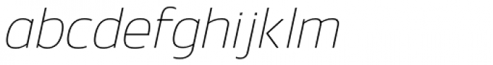Danos Thin Italic Font LOWERCASE
