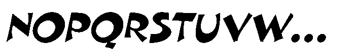 Danse Nouveau JNL Danse Nouveau Oblique JNL Regular Font UPPERCASE