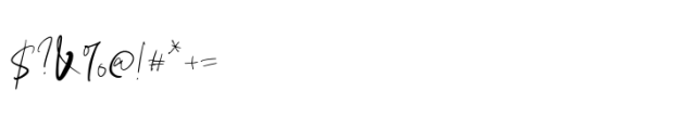 Daring Signature Font OTHER CHARS
