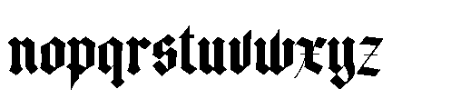 Dark Heritage Font LOWERCASE