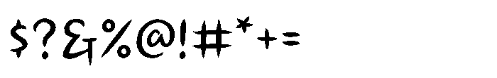 Dark Knight Regular Font OTHER CHARS