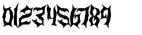 Dark Monogram Dark Spooky Regular Font OTHER CHARS