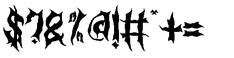 Dark Monogram Dark Spooky Regular Font OTHER CHARS