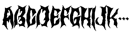 Dark Monogram Dark Spooky Regular Font UPPERCASE