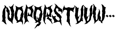 Dark Monogram Dark Spooky Regular Font UPPERCASE
