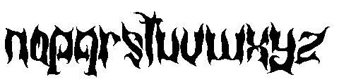 Dark Monogram Dark Spooky Regular Font LOWERCASE