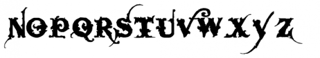 Dark Wood Two Font LOWERCASE