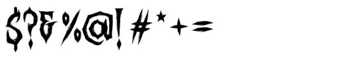 Darkest Curse Font OTHER CHARS