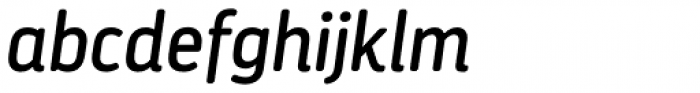 Darwin Pro Rounded Regular Italic Font LOWERCASE