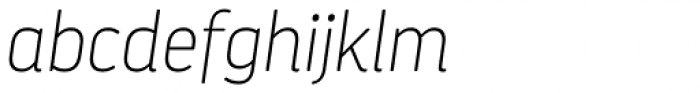 Darwin Pro Rounded Thin Italic Font LOWERCASE