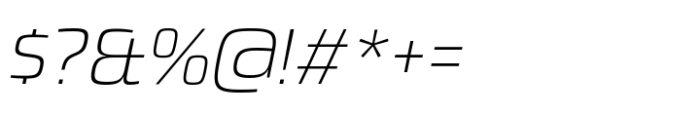 Dashford Extra Light Italic Font OTHER CHARS