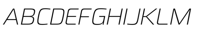 Dashford Extra Light Italic Font UPPERCASE