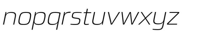 Dashford Extra Light Italic Font LOWERCASE